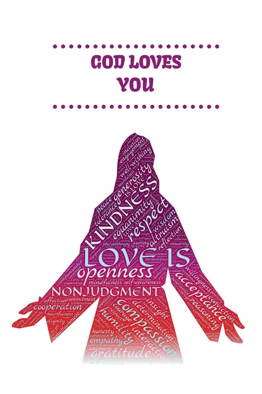 God Loves You: 100 pages 6 x 9 Journal with a Glossy finish Religion & Esotericism