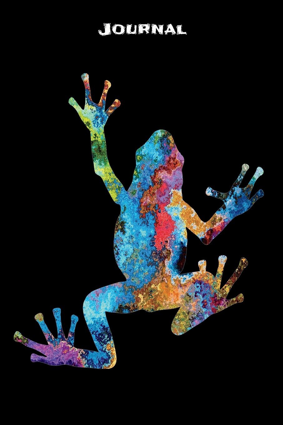 Journal: Psychedelic Hippie Frog - 100 Page Lined Journal - 6"x 9" Glossy Cover Lined White Paper Essays & Short Stories