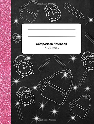 Composition Notebook Wide Ruled: Composition Book, 100 pages book for girls, kids, students and teachers (School Composition Notebooks) School Pattern Reading Aloud & Learning to Read