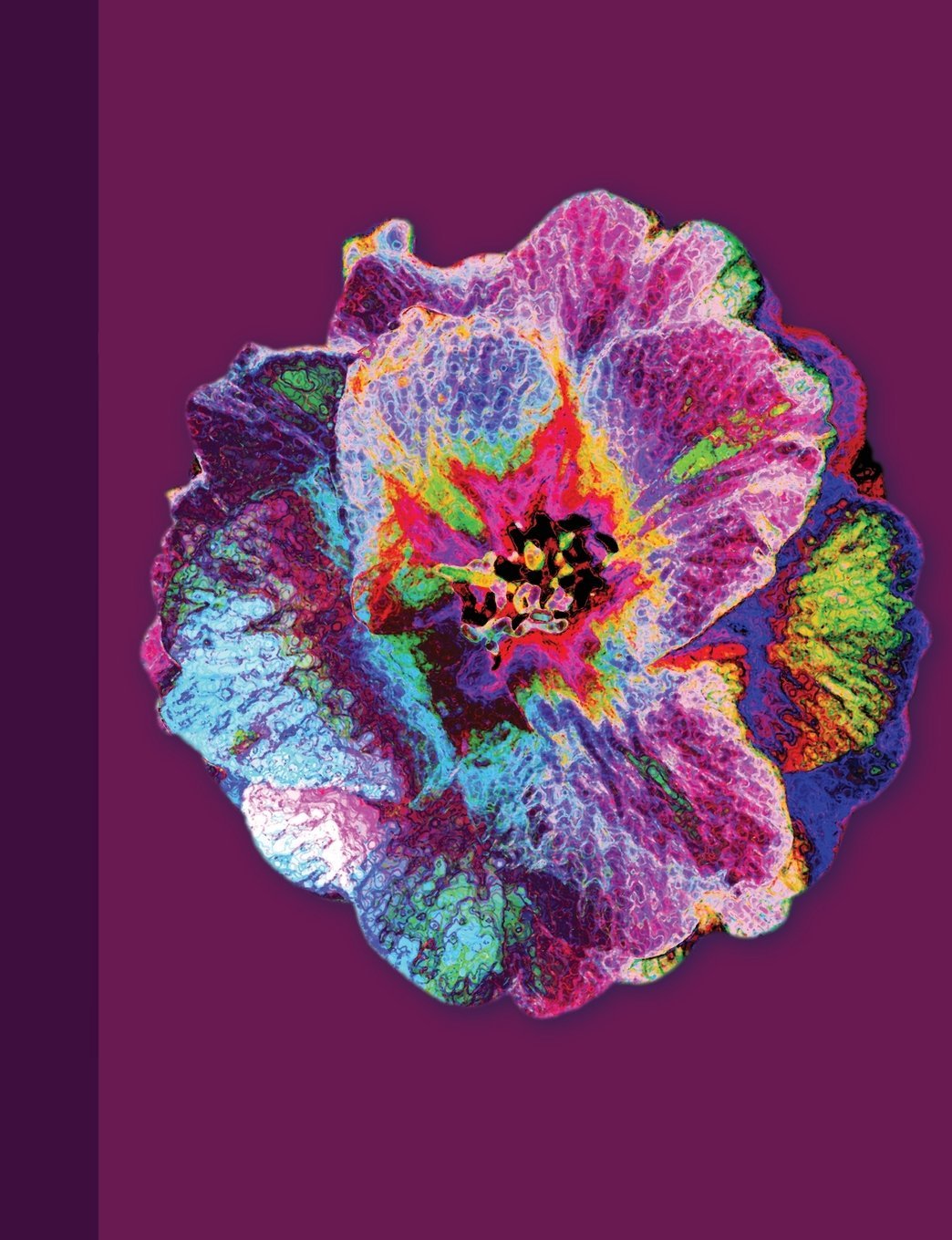 Composition Book: Psychedelic Camellia on Purple Background 100 Sheets/200 Pages 7.44 x 9.69 College-Ruled Writing Notebook/Journal (Psychedelic Flower College Ruled Composition Book, Band 1) Books