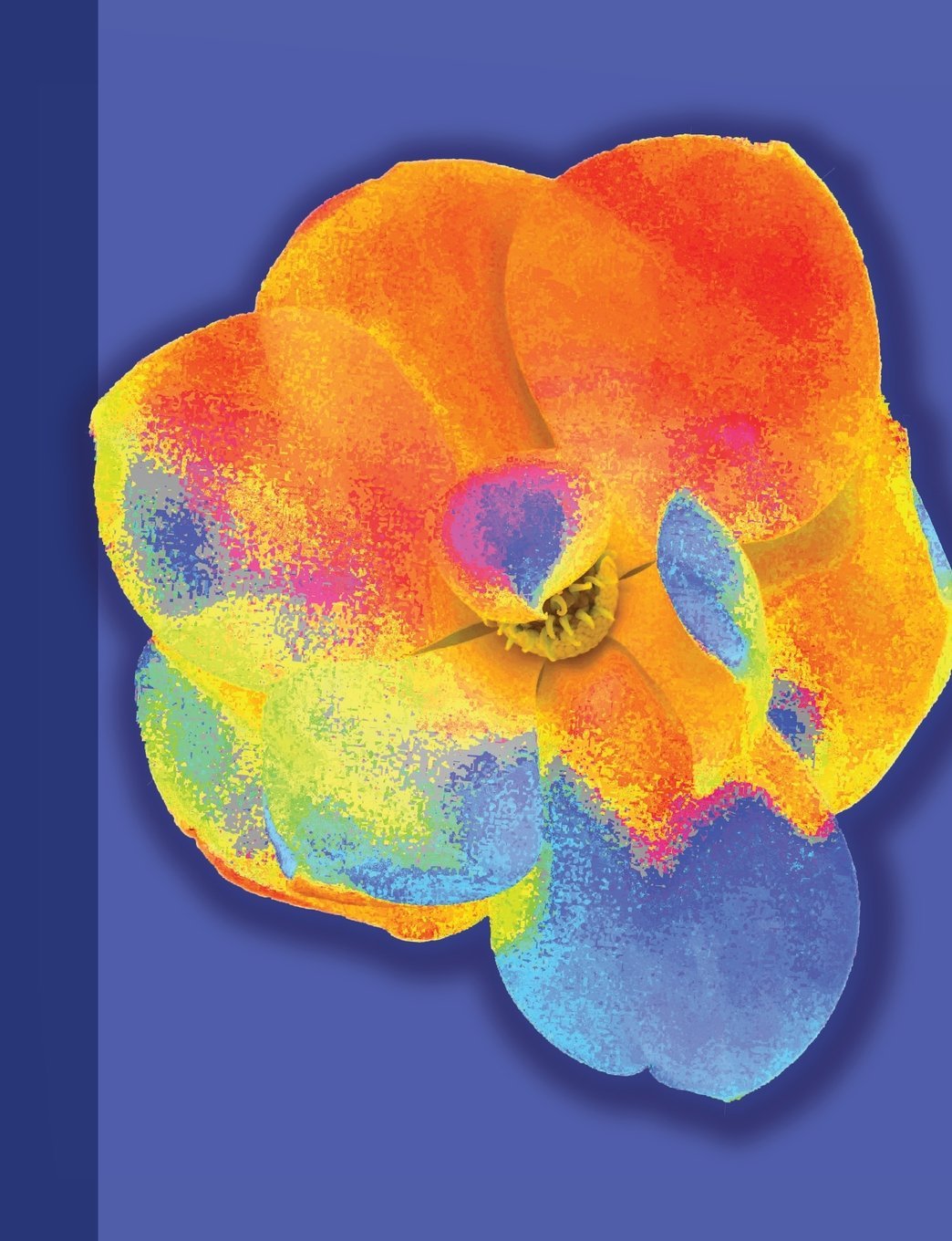 Composition Book: Psychedelic Magnolia on Blue Background 100 Sheets/200 Pages 7.44 x 9.69 College-Ruled Writing Notebook/Journal (Psychedelic Flower College Ruled Composition Book, Band 3) Books