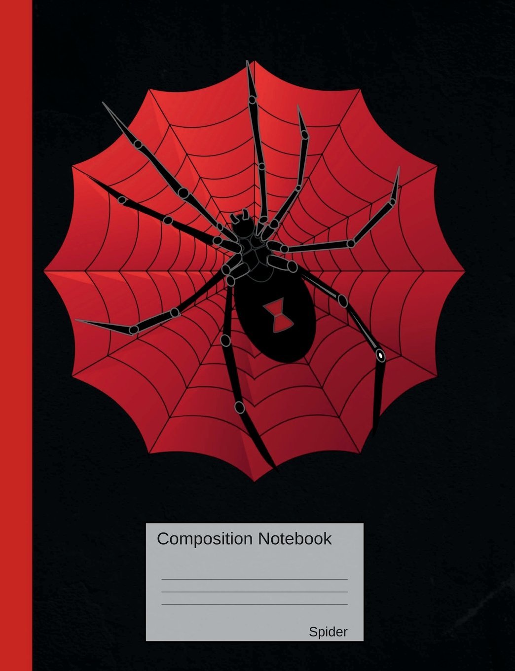 Spider Composition Notebook: College Ruled Book to write in for school, take notes, for kids, students, teachers, homeschool, Black Widow Cover Mathematics
