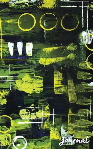 Journal: Northern Lights Lined Notebook (5x8). Small Artsy Abstract Painted Aurora Borealis, Black, Purple, Green and Yellow Diary. Books