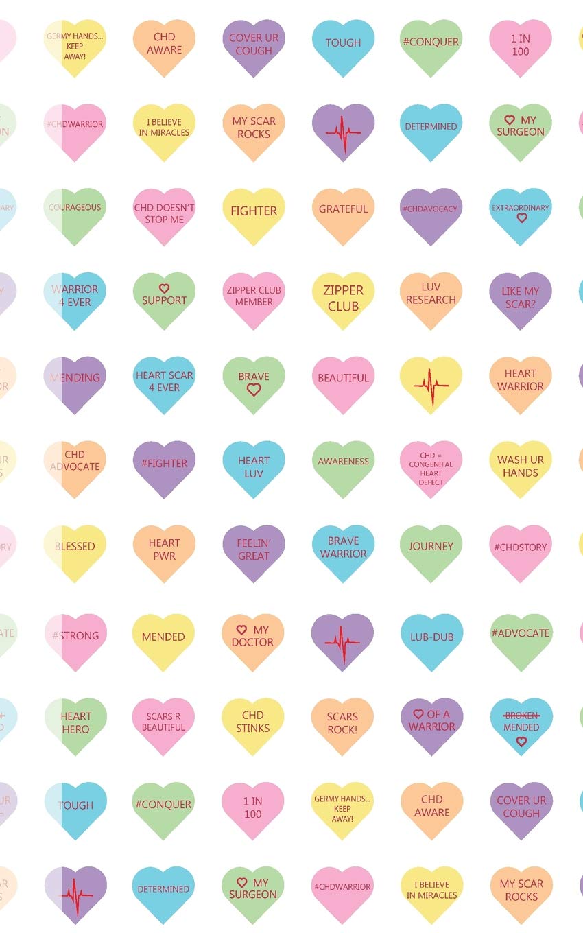 CHD Journey Notebook: Congenital Heart Defect Heart Candy Design, Journal, 5 in x 8 in, 50 sheets / 100 pages, college lined Medicine