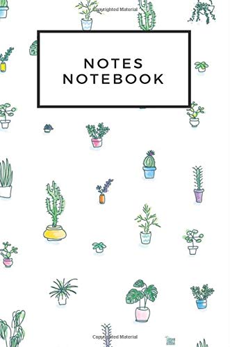 Notes Notebook: Cool Cactus And Plants Journal ,Collage-Ruled Notebook,100-pages,Lined,6x9 in For Kids,Boys,Girls,Womens And Mens Mathematics