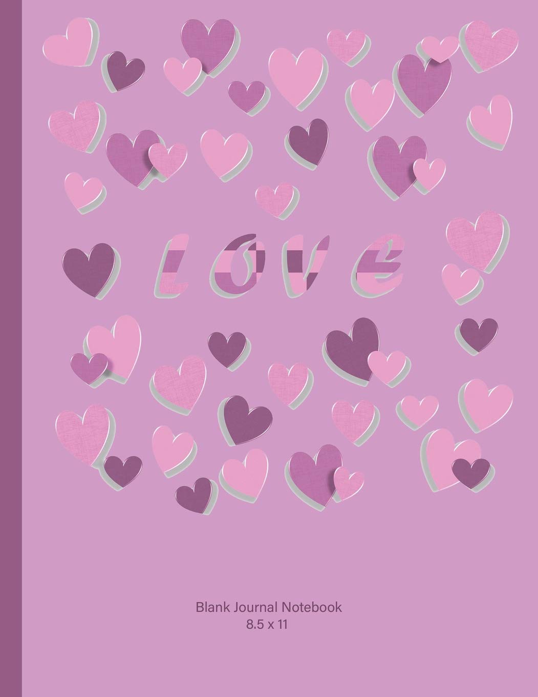 Blank Journal Notebook: Soft cover, Pink 110 blank pages, 8.5x11 Books