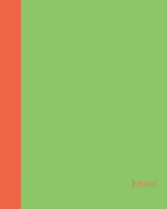Journal: Color Duo (Green and Orange) 8x10 - LINED JOURNAL - Writing journal with blank lined pages Lifestyle