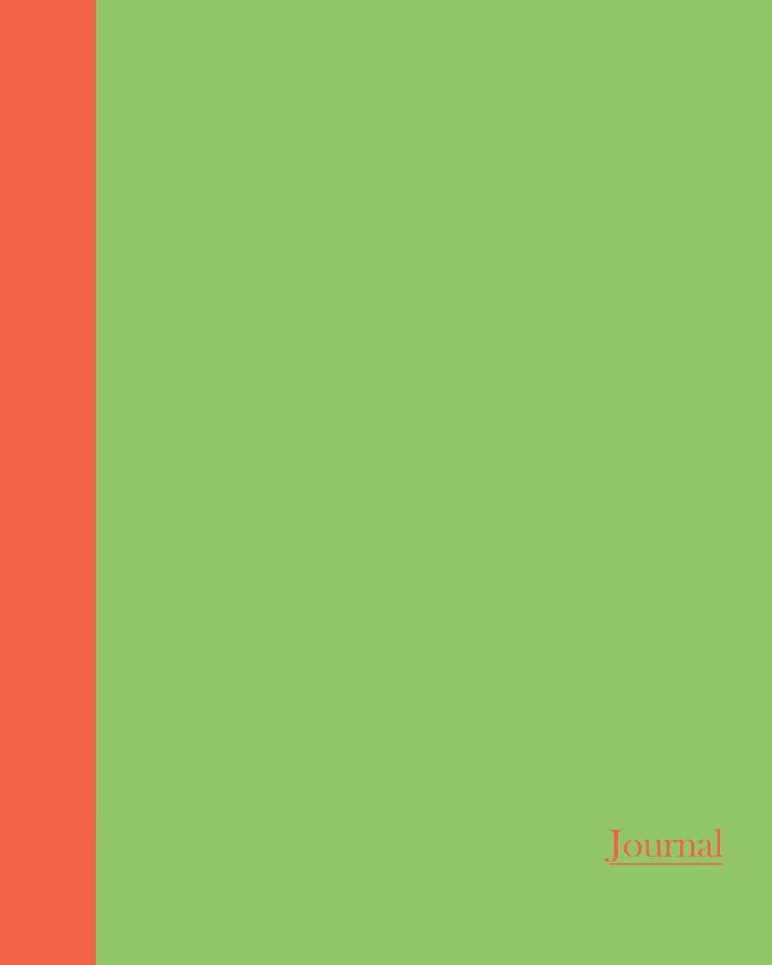 Journal: Color Duo (Green and Orange) 8x10 - GRAPH JOURNAL - Journal with graph paper pages, square grid pattern Lifestyle