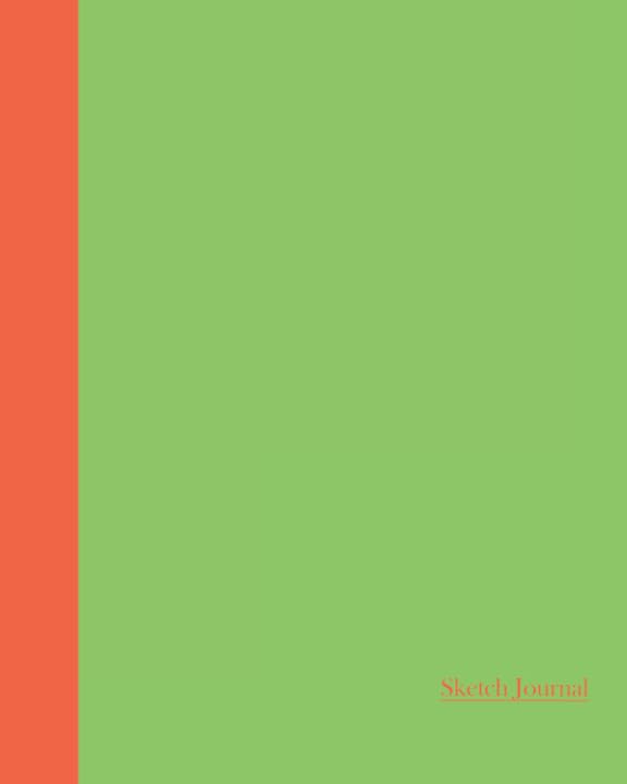Sketch Journal: Color Duo (Green and Orange) 8x10 - Pages are lightly lined with EXTRA WIDE RIGHT MARGINS for sketching, drawing, and writing Lifestyle