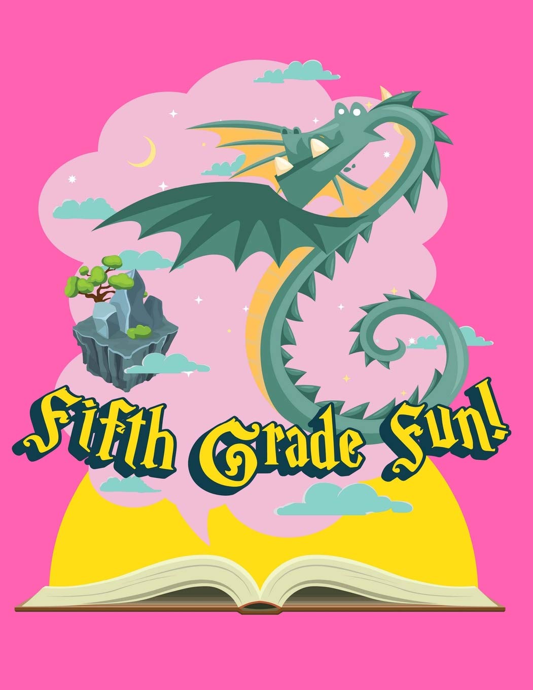 Fifth Grade Fun Dragon Composition Notebook: Childs Journal 135 Sheets Wide Ruled Paper Books