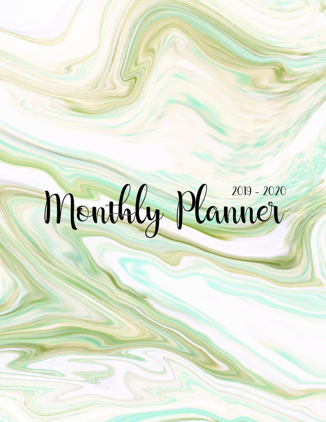 2019-2020 Monthly Planner: Two Year - Monthly Calendar Planner | 24 Months Jan 2019 to Dec 2020 For Academic Agenda Schedule Organizer Logbook and Journal Notebook Planners | Green Marble Cover book