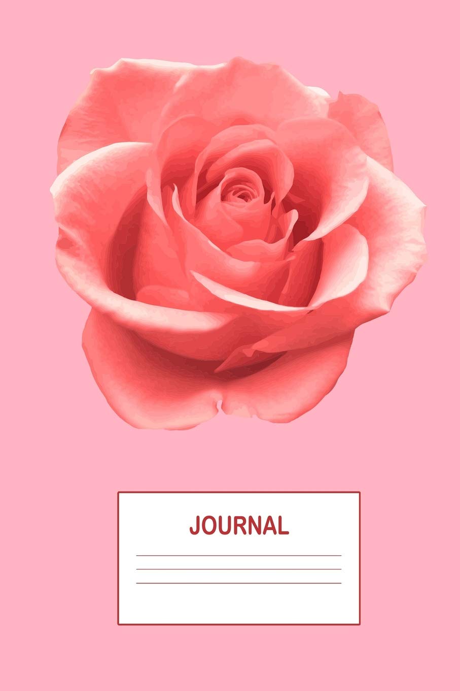 Journal: Pink Rose Daily Blank Journal 90 Day Lined Paper with Soft Paper Cover Notebook Secret Diary for Students Women & Kids: 6 x 9 Unique Writers ... 90 Pages for Goals, Notes & Travel Journaling Self-help