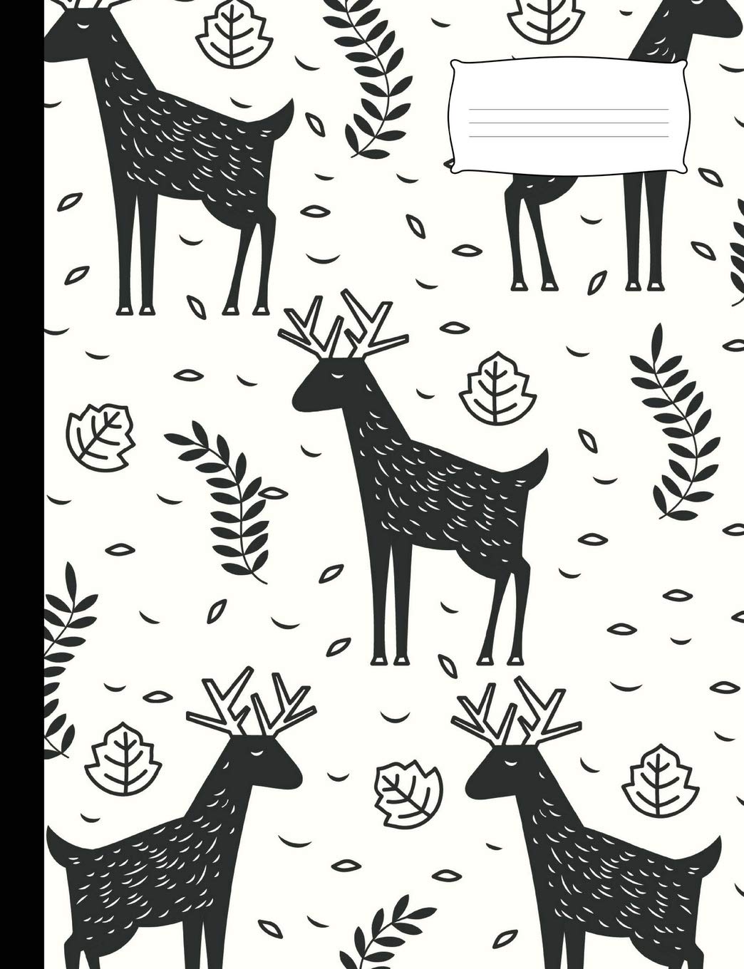 Scandinavian Deer: Journal or Composition Notebook, 200 College Ruled LIned Pages Books
