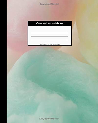 composition notebook: Composition notebook 7.5"x9.25" size, 100 Pages , ruled , lined – for writing , Sketching , Journal (cotton candy cover 7) Learning & Reference
