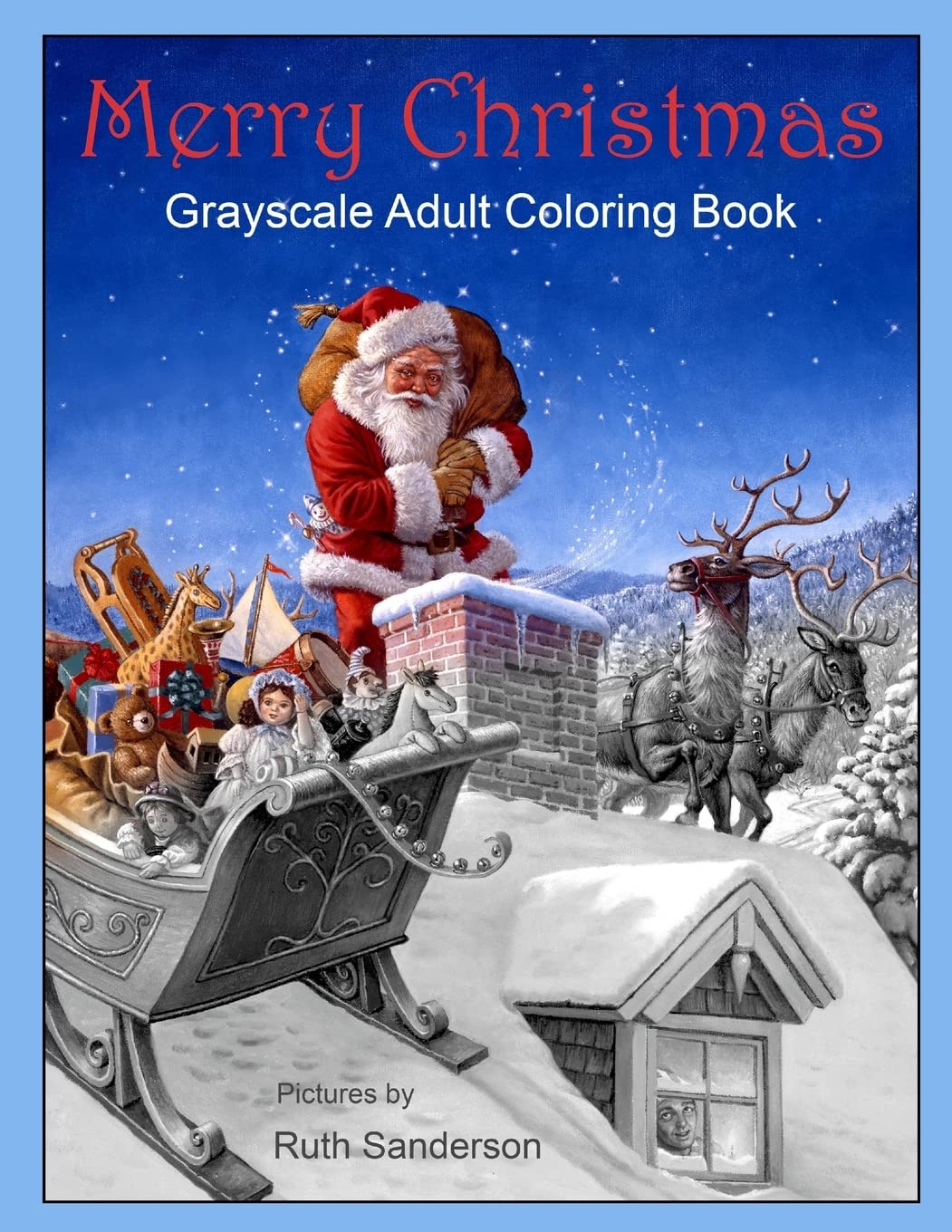 Merry Christmas: Grayscale Adult Coloring Book Film, Art & Culture