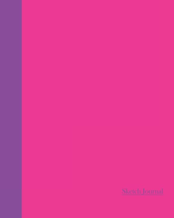 Sketch Journal: Color Duo (Hot Pink and Purple) 8x10 - Pages are LINED ON THE BOTTOM THIRD with blank space on top book