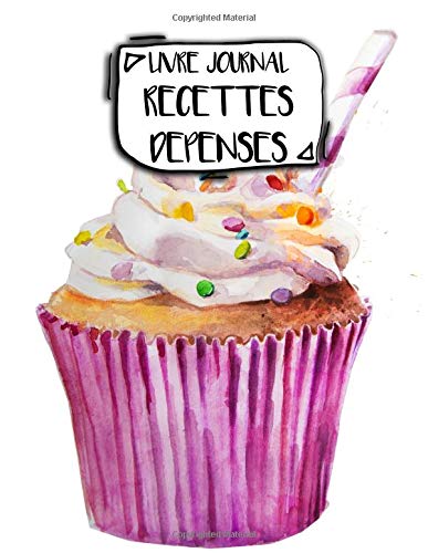 Livre Journal Recettes Dépenses: A4 - 106 pages - Bonbons et gateaux - friandiases - couverture souple glossy - AutoEntrepreneur - Budget - micro BIC - micro BNC Business, Finance & Career