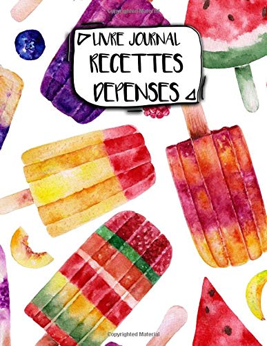 Livre Journal Recettes Dépenses: A4 - 106 pages - Bonbons et gateaux - friandiases - couverture souple glossy - AutoEntrepreneur - Budget - micro BIC - micro BNC Business, Finance & Career