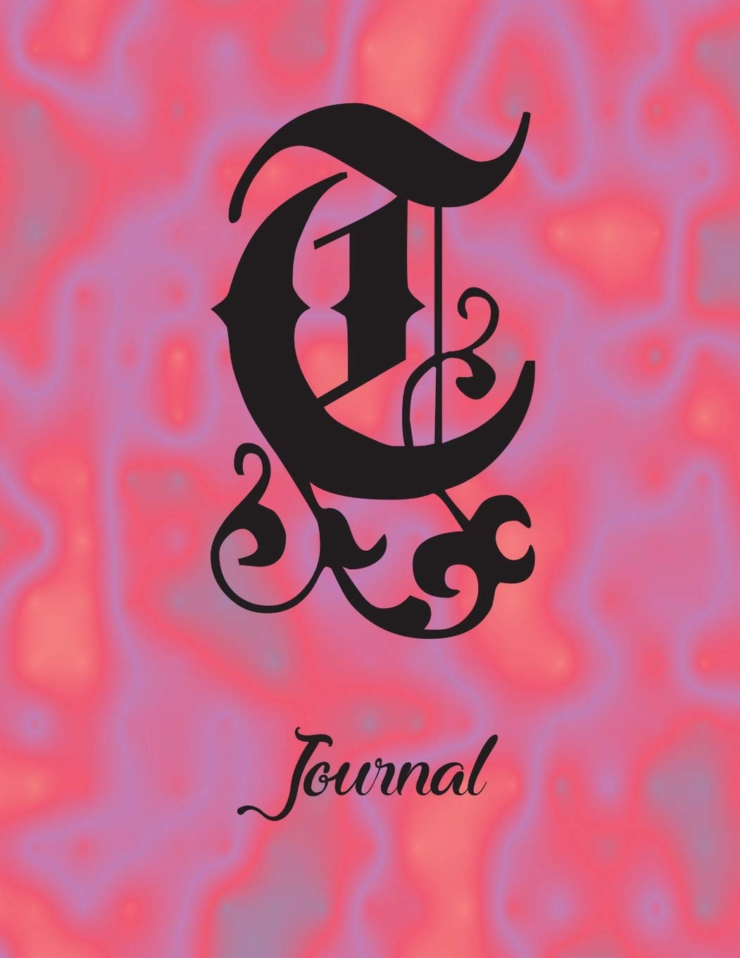 T Journal: 8 1/2" x 11" Notebook 120 Pages Wide Ruled Lined for Writing. Personalized Monogram Name Initial Elegant Font Design. Media & Communication