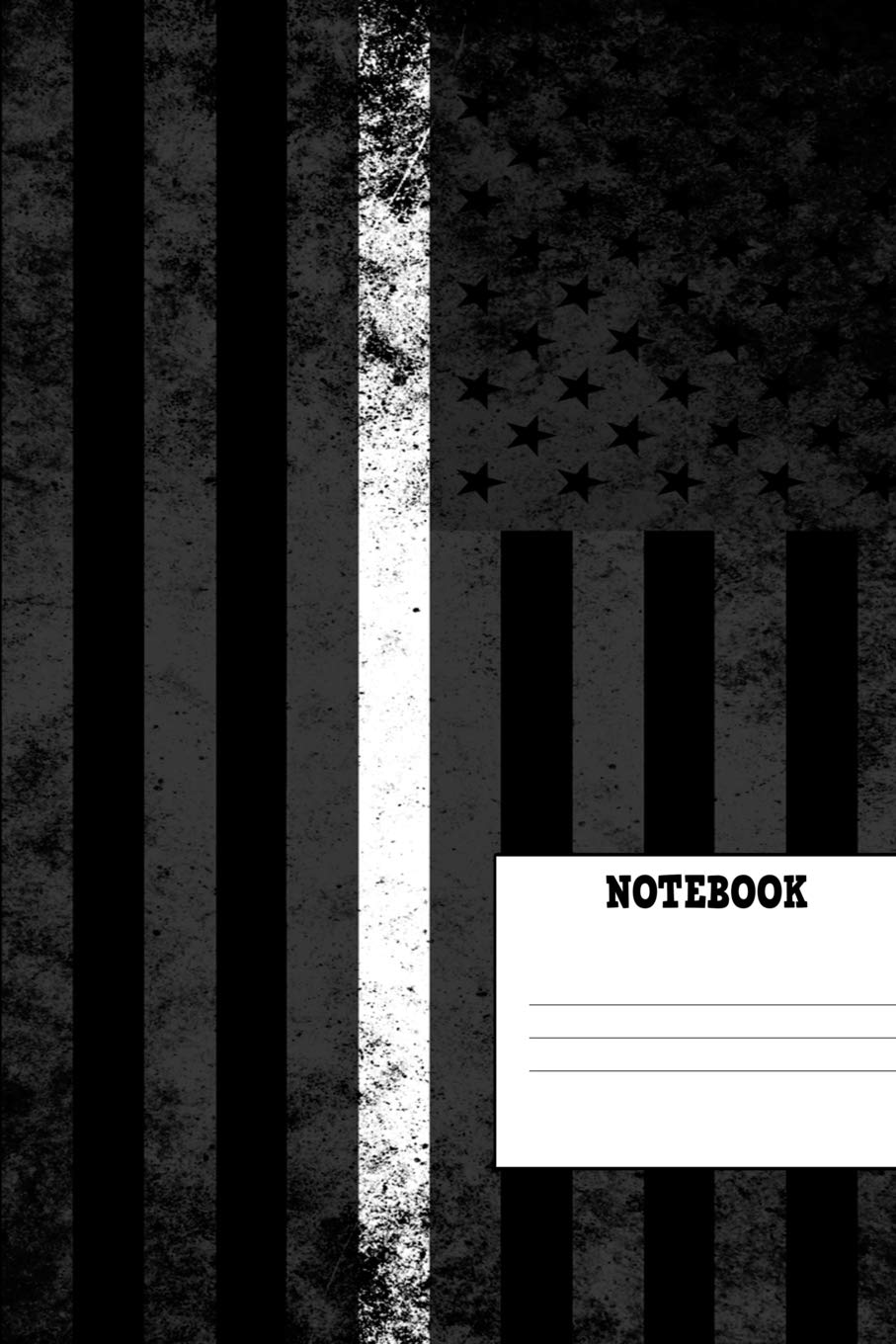 Notebook: Thin White Line Journal 6" x 9" 100 Pages Wide Ruled Line Paper EMS Notebook Emergency Medical Services, Paramedics, EMT Medicine
