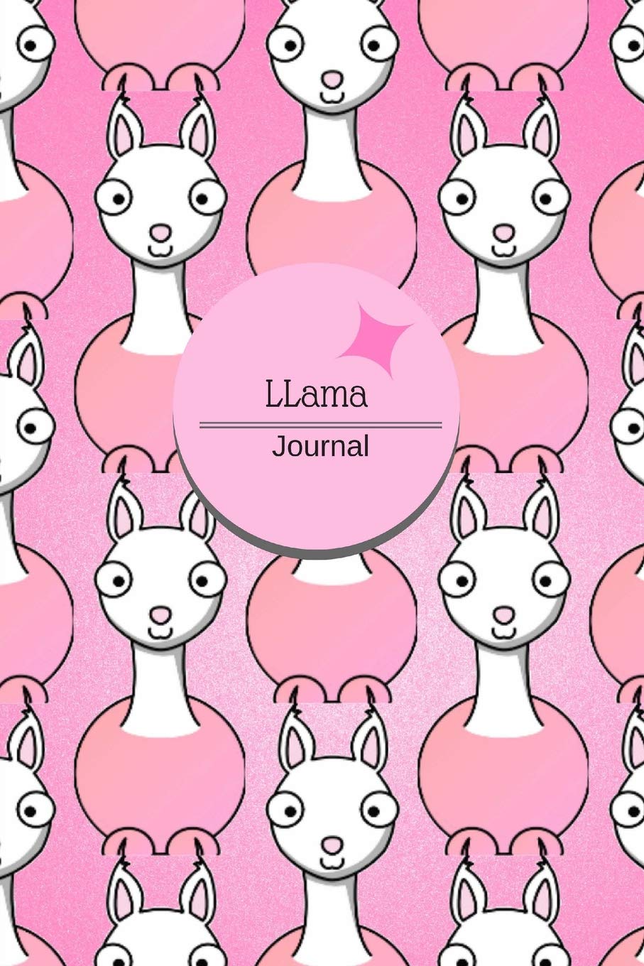 Llama Journal: Half Lined, Half Blank large Notebook for writing and drawing, 132 Pages, 8.5 x 11 inch, Unruled Top, Ruled Bottom Half, glossy pink Soft Cover Books