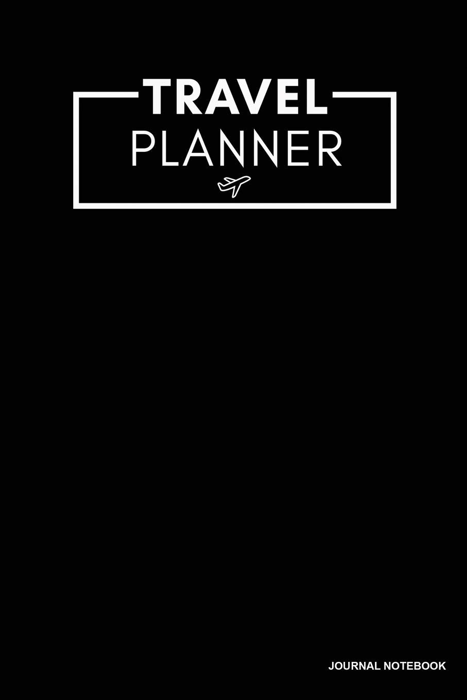 Travel Planner - Journal Notebook: Pure Black, 6" x 9", Trip Planner, Essentials Journal Notebook, Lined Pages, Travel Notebook - Books