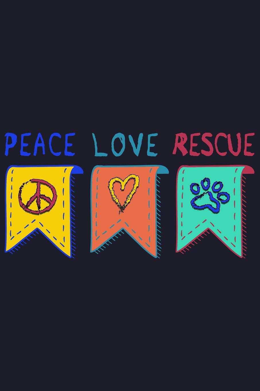 Peace Love Rescue: Blank Lined Journal to Write In - Ruled Writing Notebook Books