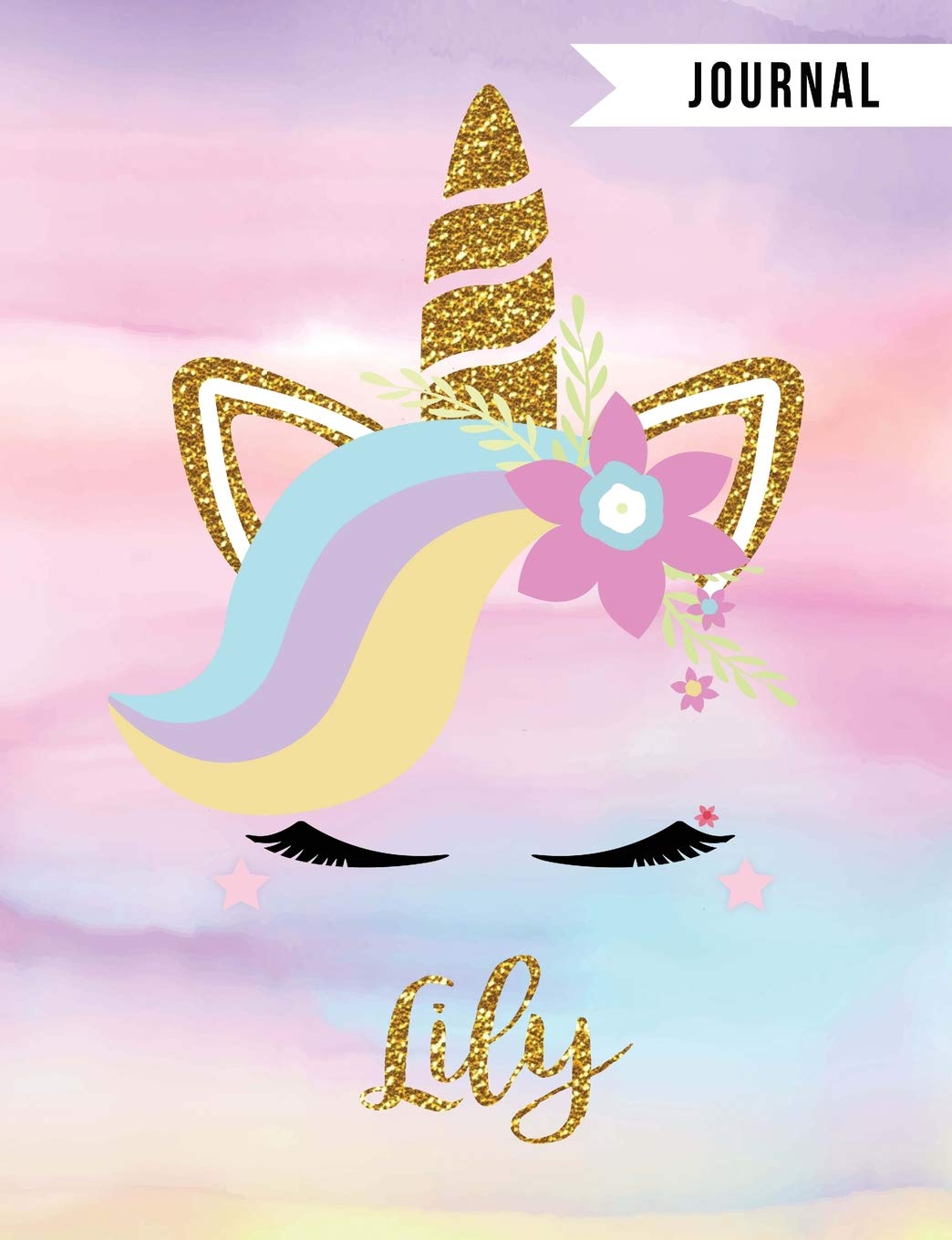 Lily Unicorn Journal: Personalized Unique Unicorn Journals For Girls - The Perfect Diary Gift - Wide Ruled Paper Education & Training