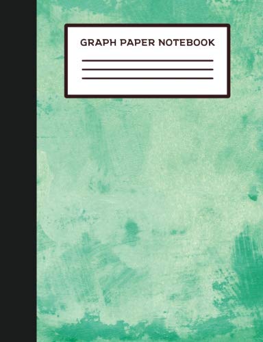 Graph Paper Notebook: Watercolor Blue 7.44" x 9.69" Composition Notebook Style Journal 5x5 Grid For Graphing and Mathematics Learning & Reference