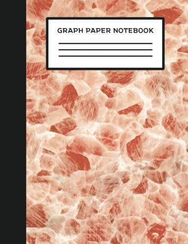 Graph Paper Notebook: Red Wavy 7.44" x 9.69" Composition Notebook Style Journal 5x5 Grid For Graphing and Mathematics Learning & Reference
