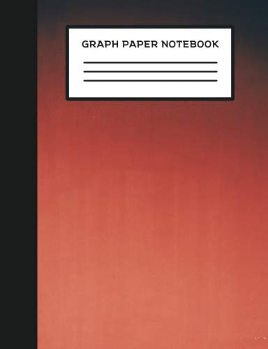 Graph Paper Notebook: Red Plain Fade 7.44" x 9.69" Composition Notebook Style Journal 5x5 Grid For Graphing and Mathematics (Graph Paper Notebooks, Band 41) Learning & Reference