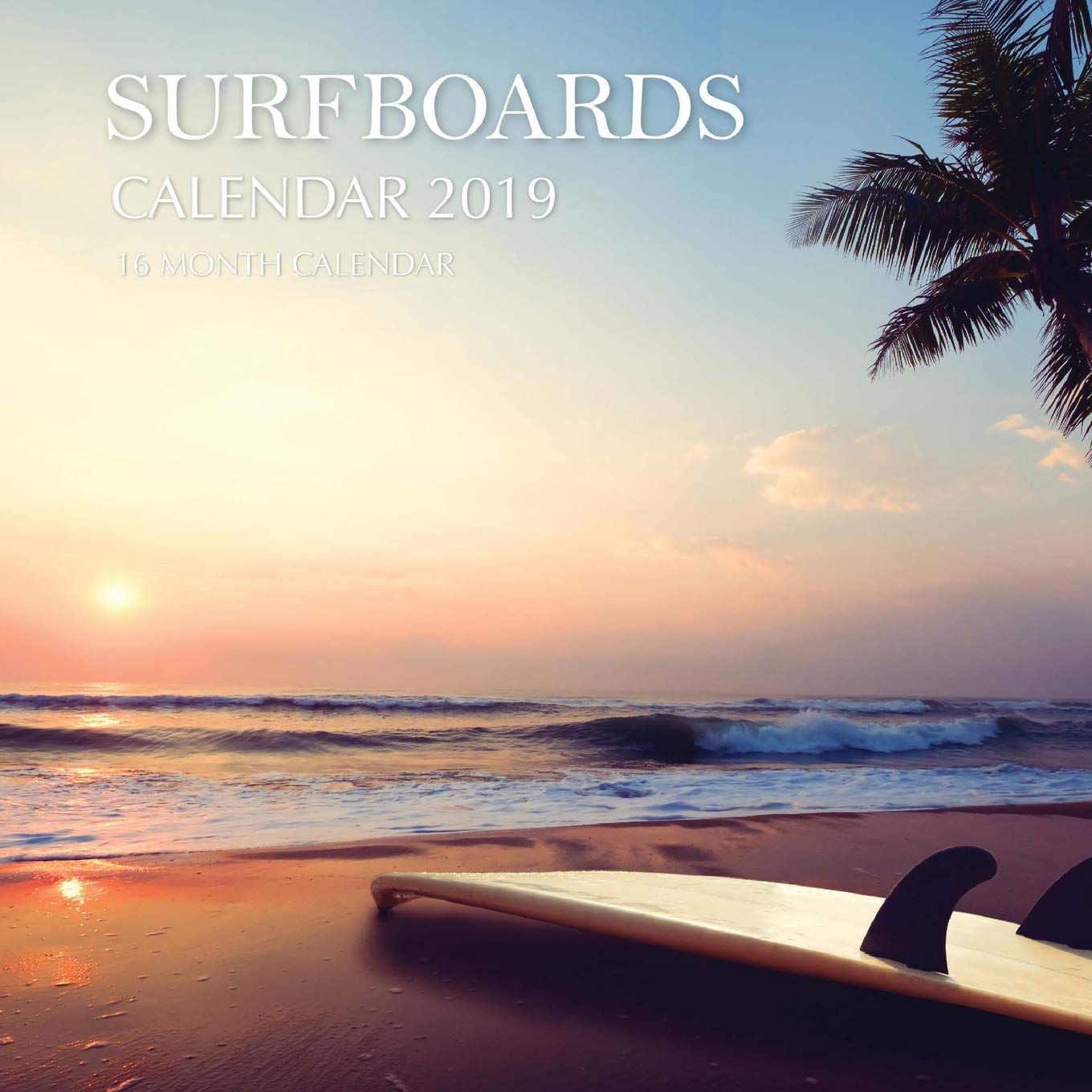 Surfboards Calendar 2019: 16 Month Calendar Leisure & Fun
