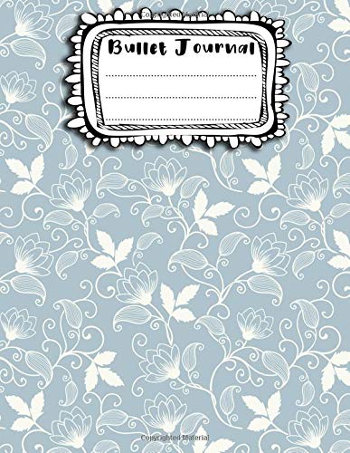 Bullet Journal: A4 - 156 pages - Fleurs - Decor Fleuri - Motif floral - Seamless pattern - Dot point, bullet journal, dot grid, planner, planning, organizer, journal, Fleurs, Bujo book