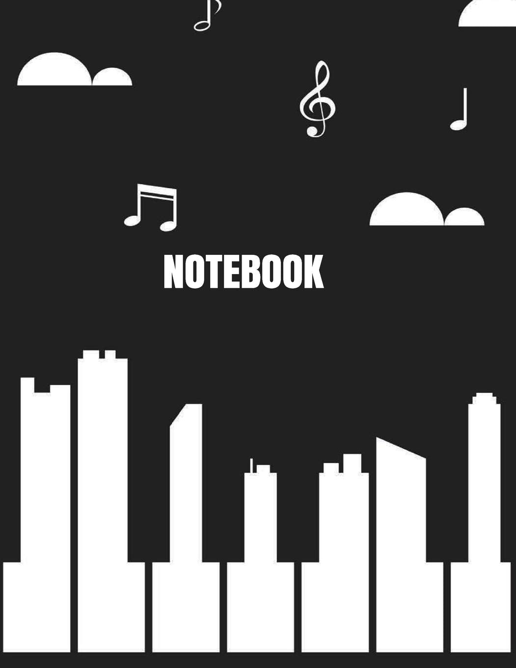 Notebook: piano city cover (8.5 x 11) inches 110 pages, Blank Unlined Paper for Sketching, Drawing , Whiting , Journaling & Doodling (piano city notebook,, Band 33) Film, Art & Culture