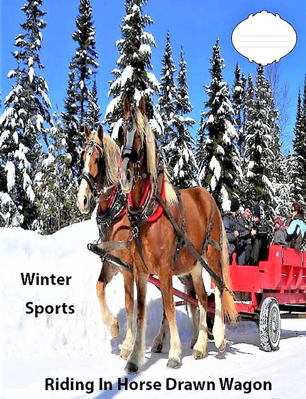 Winter Sports Riding In Horse Drawn Wagon: Text on Back Cover (Sport compostion books) Learning & Reference