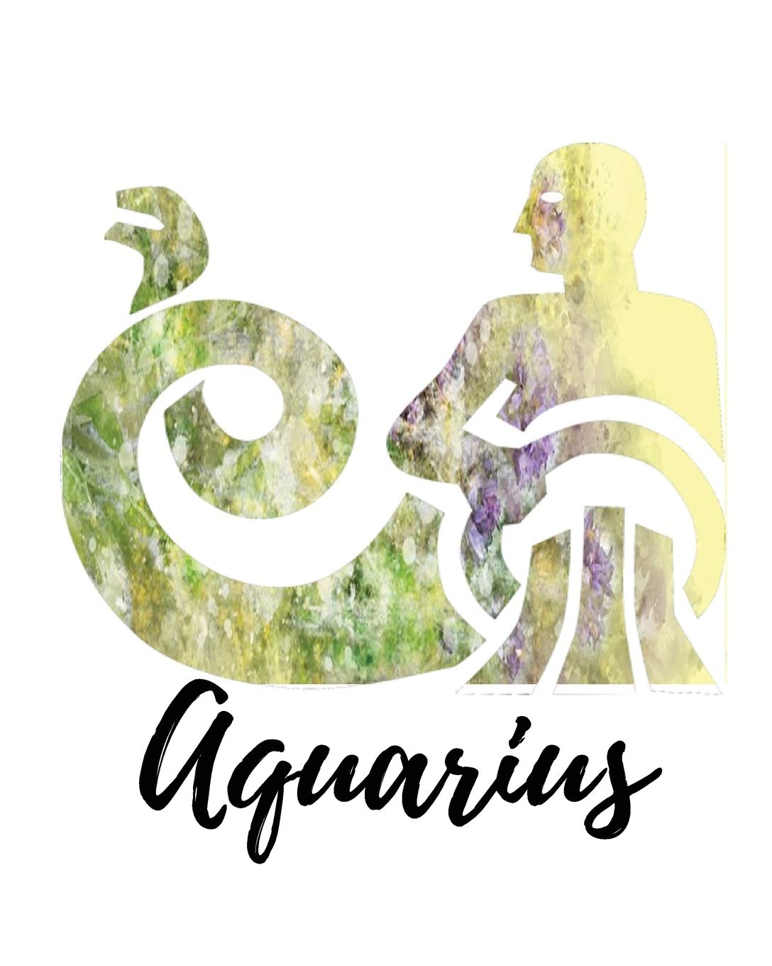 Aquarius: Lined Journal, 150 pages, Design Flowery Self-help