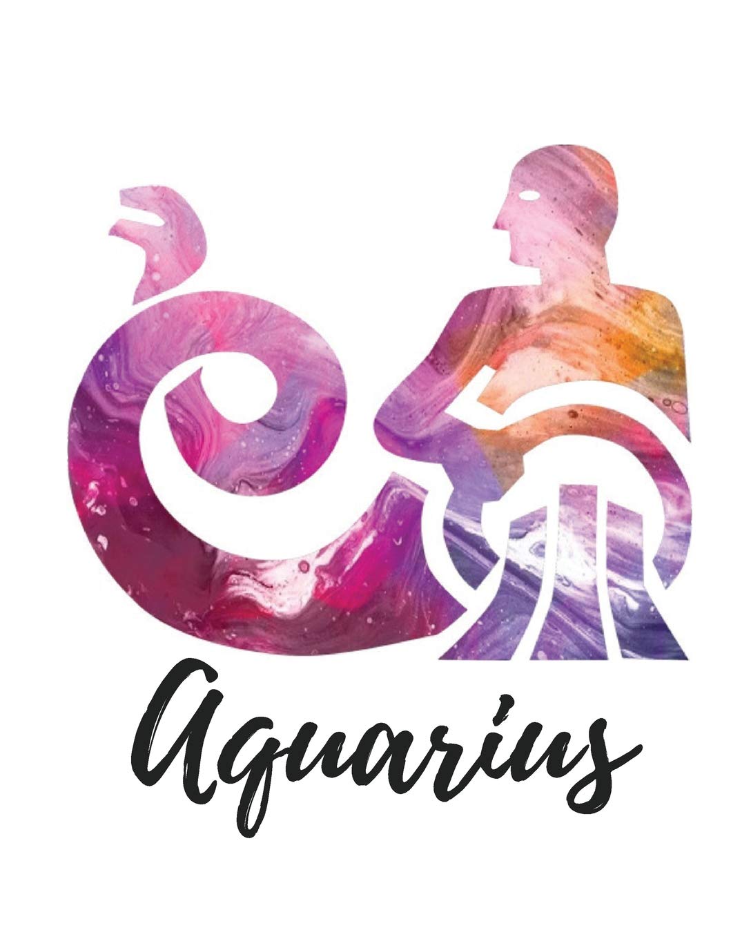 Aquarius: Lined Journal, 150 pages, Design Purple Self-help