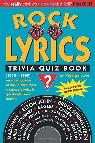 Rock LYRICS Trivia Quiz Book: 70’s & 80’s (1970-1989, Band 1) Arts & Music