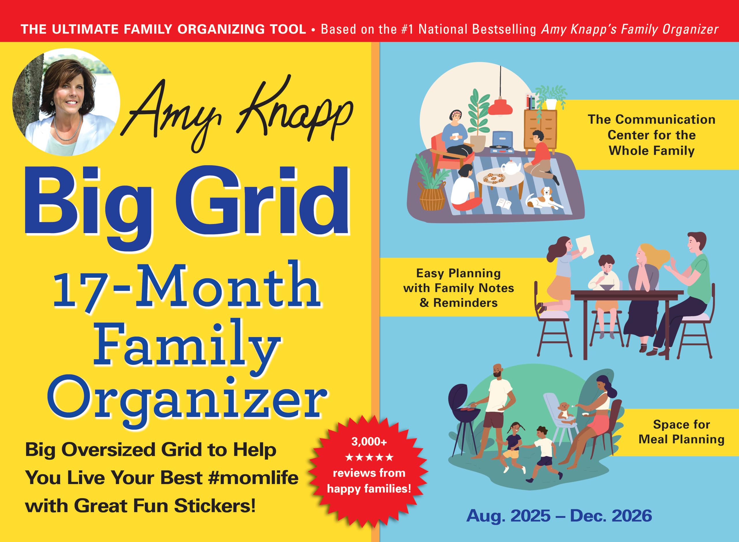 2026 Amy Knapp's Big Grid Family Organizer Wall Calendar: August 2025 - December 2026 (Amy Knapp's Plan Your Life Calendars) Business, Finance & Career