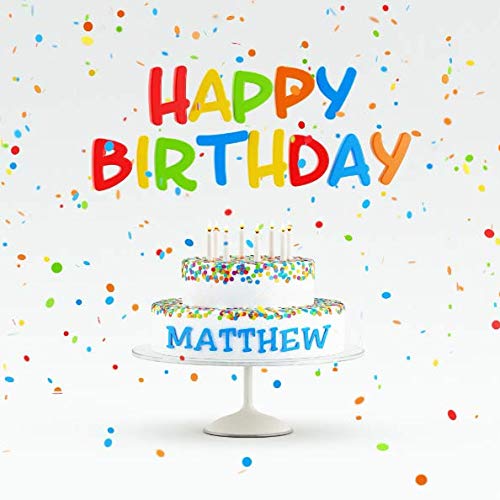 Happy Birthday Matthew: Cute Guest Book for Kids Birthday Party with Name Parents & Children