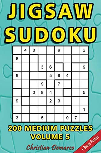 Jigsaw Sudoku: 200 Medium Jigsaw Sudoku Puzzles Volume 5 Leisure & Fun
