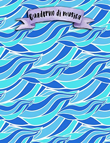 Quaderno di musica: A4 -108 pagine - 12 pentagrammi per pagina - Boho e Doodles Arts & Music