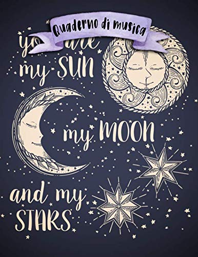 Quaderno di musica: A4 -108 pagine - 12 pentagrammi per pagina - Boho e Doodles Arts & Music