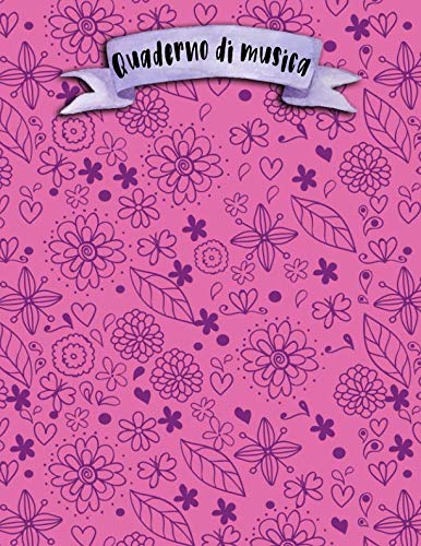 Quaderno di musica: A4 -108 pagine - 12 pentagrammi per pagina - Boho e Doodles Arts & Music