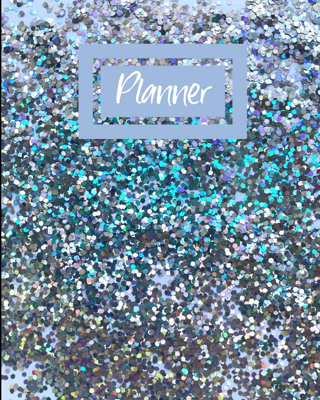 Planner: Undated Weekly Monthly Journal Appointment Calendar Organizer Notebook No Date Blue Glitter Business, Finance & Career