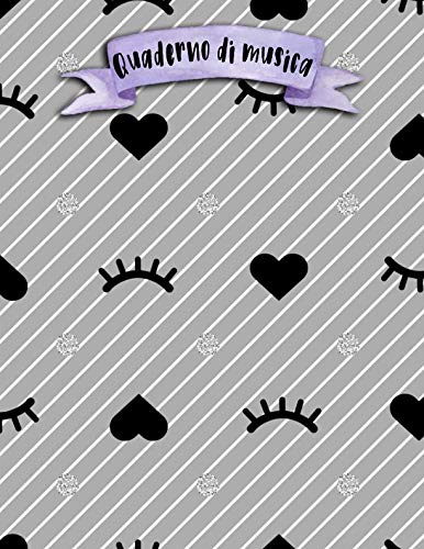Quaderno di musica: A4 -108 pagine - 12 pentagrammi per pagina - Moda Arts & Music