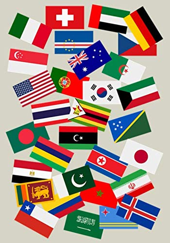 Flags of the World Notebook -- Creative Journal: LINED, College Ruled, 7x10, Cream Paper, 184 Pages Business, Finance & Career