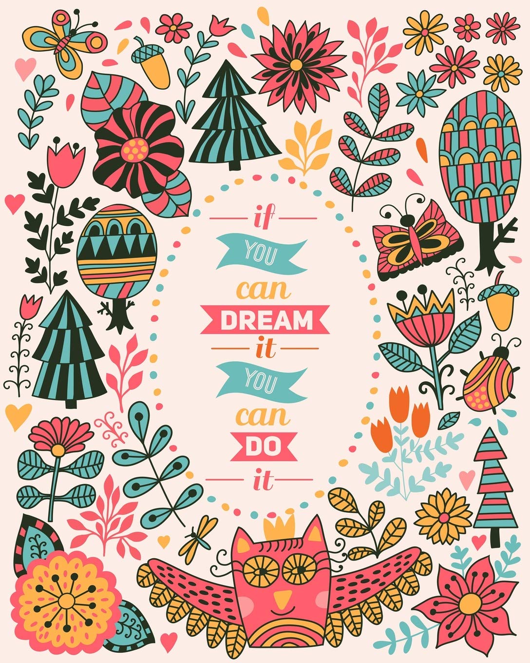 If You Can Dream It You Can Do It 2019 Daily Planner: Large 8”x 10” Daily and Monthly Agenda Planner and Organizer - 1-Page-a-Day to Plan, Organize and Be Productive Business, Finance & Career