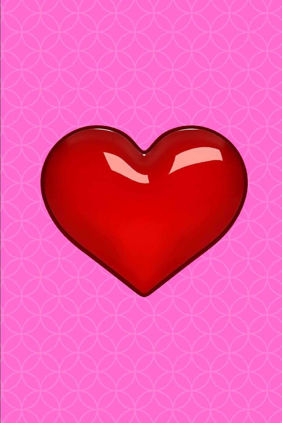Journal: Red heart on a pink background 6 x 9 Journal Contemporary literature