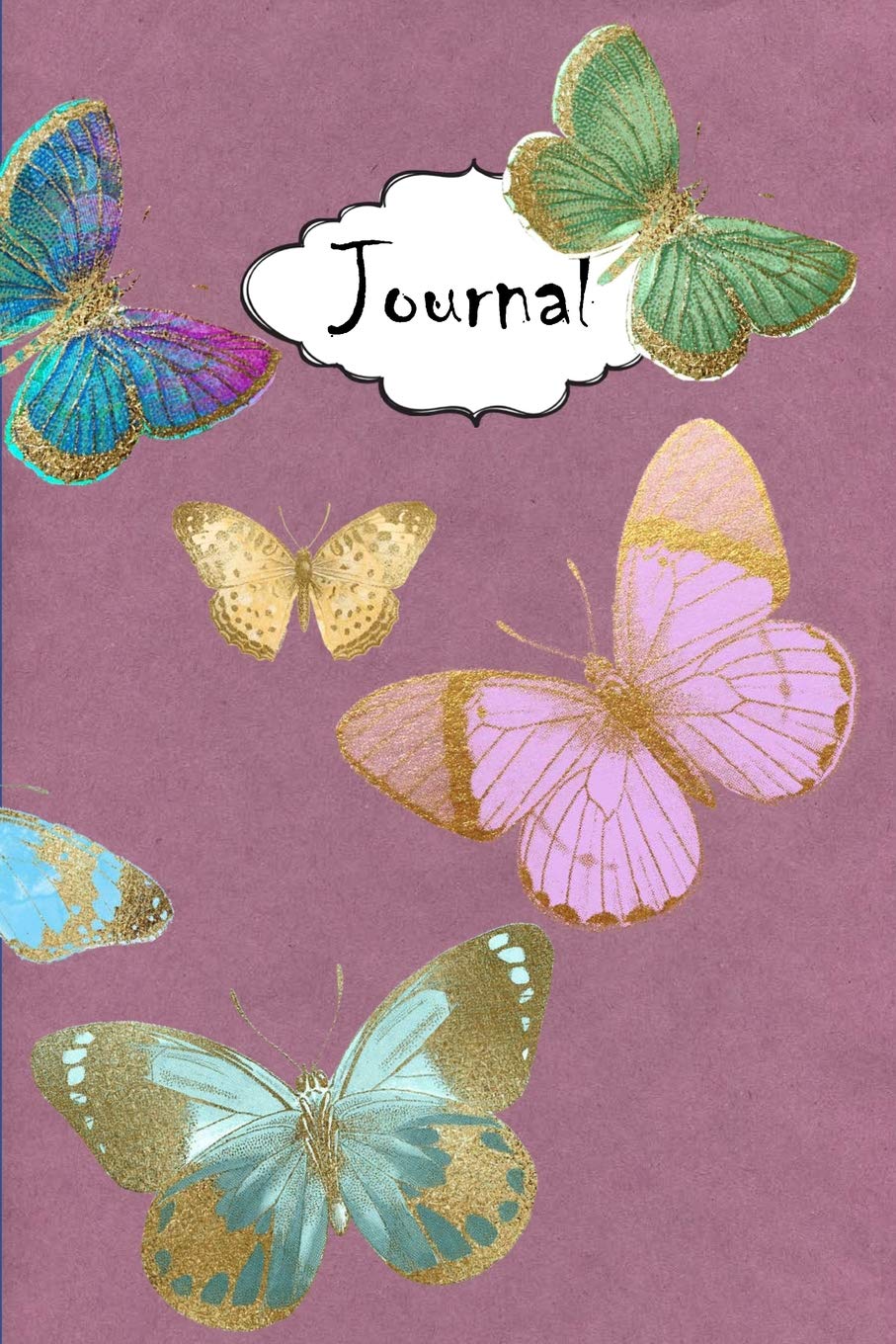 Journal: Blank Lined Paper Diary Notebook for Adult Women Beautiful Butterfly Butterflies #3 Purple Business, Finance & Career